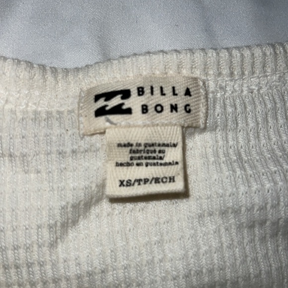 Billabong New Any Day Henley Thermal Waffle Knit Button Top - Picture 4 of 10